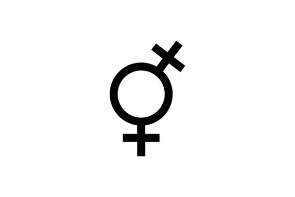 Doppio Simbolo Femminile Segno Lesbico Design Vettoriale Semplice Modificabile — Vettoriale Stock