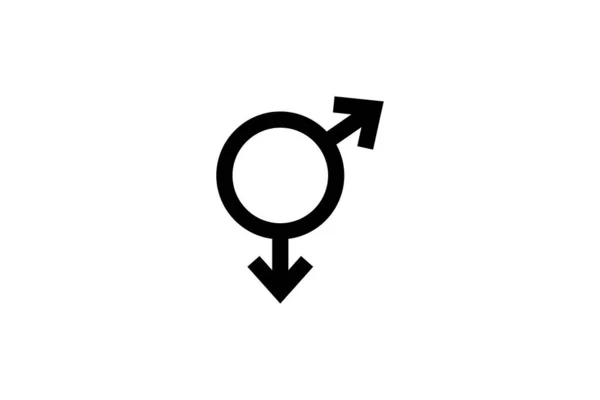 Символ Гомосексуального Партнера Дизайн Иконки Контура Простой Векторный Дизайн Редактируемый — стоковый вектор