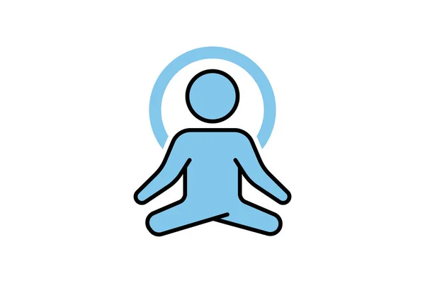 Yoga Fitness Icono Icono Relacionado Con Vida Saludable Diseño Estilo — Vector de stock