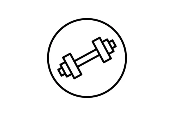 Barbell Icon Icon Related Fitness Sports Equipment Line Icon Style — Stock Vector