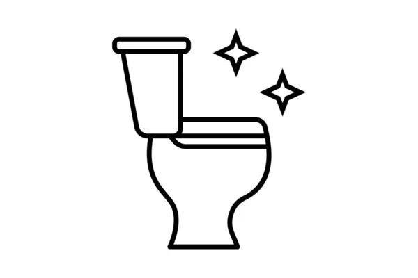 厕所清洁图标 与卫生有关的图标 浴室清洁 线条图标风格的设计 可编辑的简单向量设计 — 图库矢量图片
