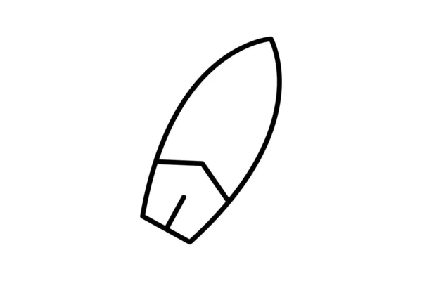 Surfboard Icon Line Icon Style Design Simple Vector Design Editable — Stock Vector