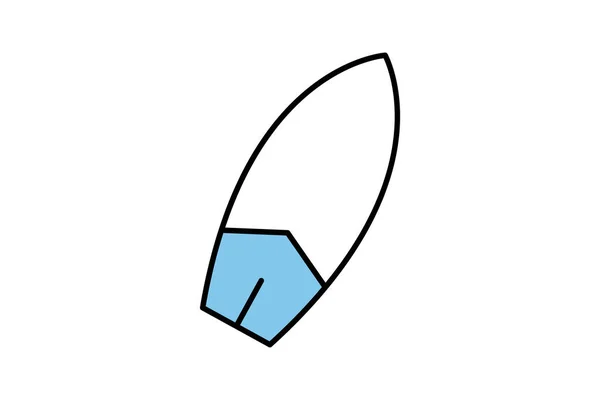 Значок Доски Серфинга Двухтональный Дизайн Иконок Простой Векторный Дизайн Редактируемый — стоковый вектор