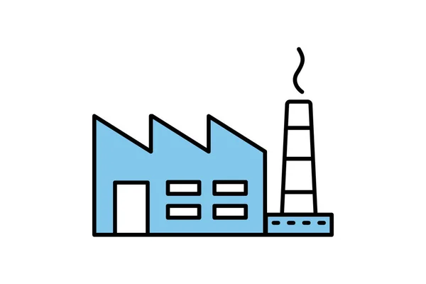 Іконка Фабричного Виробництва Ікона Пов Язана Будівництвом Важкою Енергетичною Промисловістю — стоковий вектор