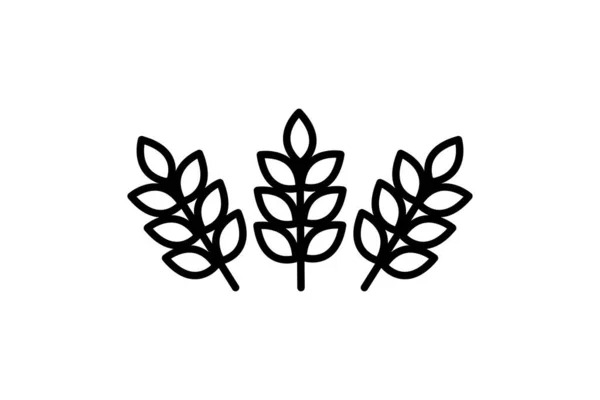 Значок Пшеницы Икона Относится Элементу Хлебопекарной Цельной Культуры Дизайн Иконки — стоковый вектор