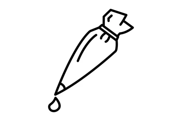 Значок Кондитерской Икона Относящаяся Элементу Хлебопекарни Дизайн Иконки Линии Простой — стоковый вектор