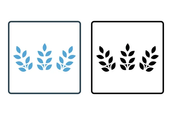 Ikona Pšenice Ikona Vztahující Prvku Pekařství Celozrnné Zemědělství Návrh Pevného — Stockový vektor