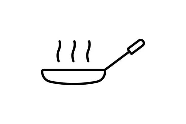 Иконка Сковородки Икона Связанная Приготовлением Пищи Домашними Делами Дизайн Иконки — стоковый вектор