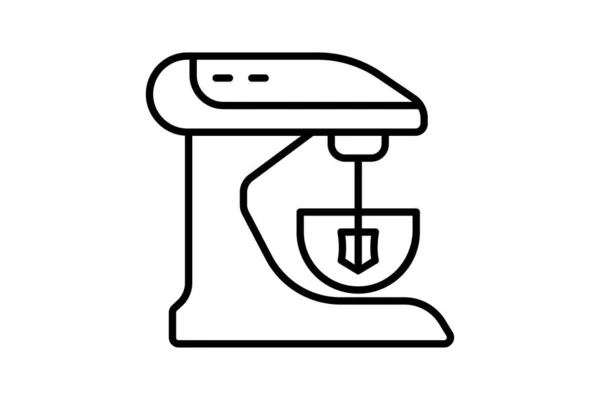 Küchenmixer Ikone Symbol Zusammenhang Mit Elektronischen Haushaltsgeräten Linien Icon Stil — Stockvektor