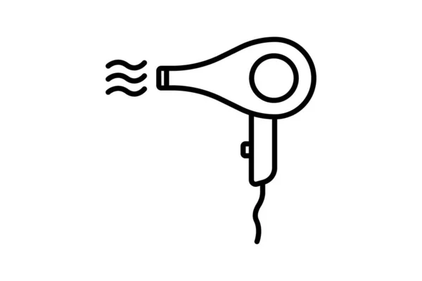 Иконка Волос Иконка Связанная Электронными Бытовыми Приборами Дизайн Иконки Линии — стоковый вектор