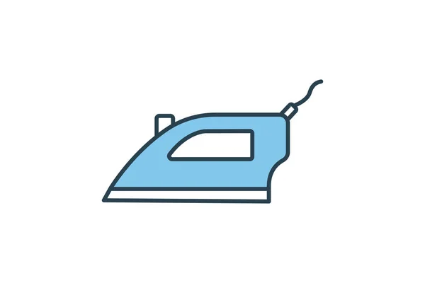Eiserne Ikone Symbol Zusammenhang Mit Elektronischen Haushaltsgeräten Flache Linie Icon — Stockvektor