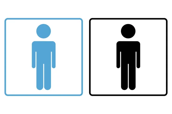 Ikon Pria Ikon Yang Berhubungan Dengan Toilet Tanda Tangan Ruang - Stok Vektor