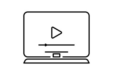 online test. E-öğrenme ve çevrimiçi eğitimle ilgili. çizgi simgesi tarzı. Basit vektör tasarımı düzenlenebilir