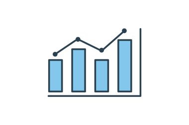 Grafik Simgesi. Anketle ilgili simge. Düz çizgi simgesi tarzı. Basit vektör tasarımı düzenlenebilir