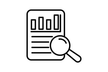 Anket veri simgesi. Anketle ilgili ikon. çizgi simgesi tarzı. Basit vektör tasarımı düzenlenebilir