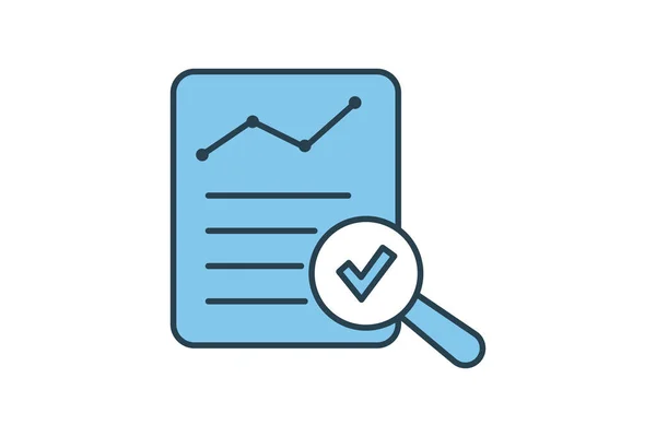 Audit Icon Icon Related Survey Flat Line Icon Style Simple — Stock Vector