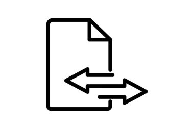 Aktarım simgesi. Web sitesi tasarımı, uygulama, kullanıcı arayüzleri için uygun. çizgi simgesi tarzı. Basit vektör tasarımı düzenlenebilir