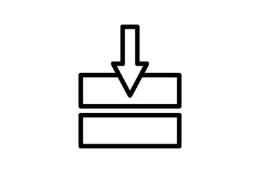 İndirilen simge. Web sitesi tasarımı, uygulama, kullanıcı arayüzleri için uygun. çizgi simgesi tarzı. Basit vektör tasarımı düzenlenebilir