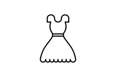 Simgeyi Giydir. Kıyafet simgesi setiyle ilgili simge. çizgi simgesi tarzı. Basit vektör tasarımı düzenlenebilir