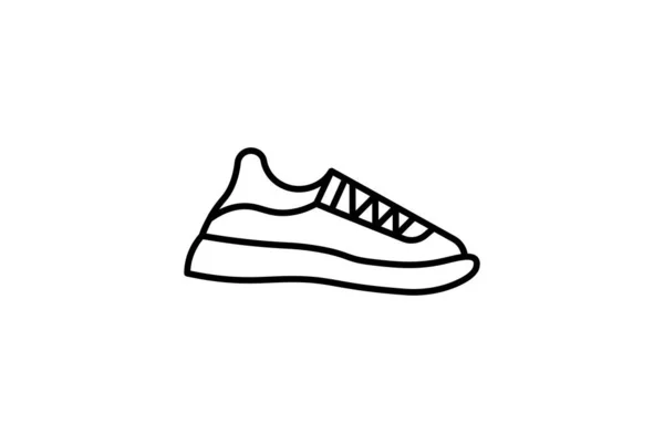 Sneakers Ikonen Ikon Relaterade Till Kläder Ikon Set Linje Ikon — Stock vektor
