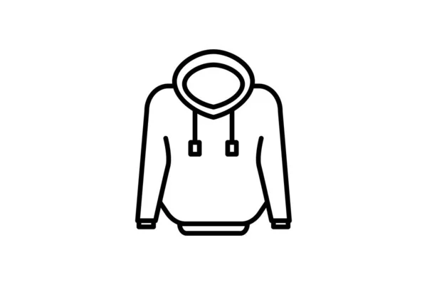 Sweatshirt Icon Ikone Zusammenhang Mit Kleidungssymbolen Zeilensymbolstil Einfaches Vektordesign Editierbar — Stockvektor