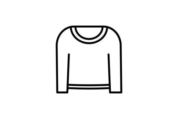 汗衫图标 图标与服装图标集有关 线条图标风格 可编辑的简单向量设计 — 图库矢量图片