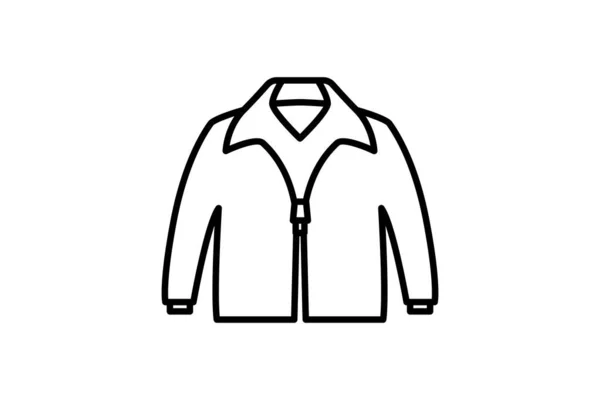 Jacken Ikone Ikone Zusammenhang Mit Kleidungssymbolen Zeilensymbolstil Einfaches Vektordesign Editierbar — Stockvektor