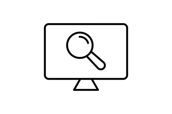 Ícone Otimização Motor Ícone Relacionado Com Search Engine Optimization Adequado — Vetor de Stock