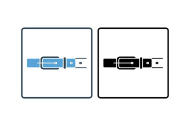 Kemer Simgesi. Kıyafetlerle ilgili ikon. Web sitesi tasarımı, uygulama, kullanıcı arayüzleri için uygun. çizgi simgesi tarzı. Basit vektör tasarımı düzenlenebilir
