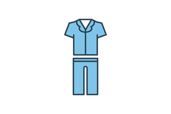 Een Pyjama Icoon Ikoon Gerelateerd Aan Kleding Geschikt Voor Web — Stockvector
