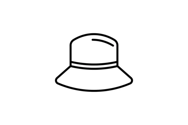 Hat Icon 与衣服有关的图标 适用于网站设计 用户界面 线条图标风格 可编辑的简单向量设计 — 图库矢量图片