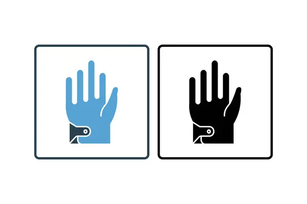 Икона Перчаток Иконы Связанные Одеждой Подходит Дизайна Веб Сайта Приложения — стоковый вектор