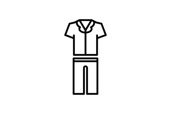 睡衣Icon 与衣服有关的图标 适用于网站设计 用户界面 线条图标风格 可编辑的简单向量设计 — 图库矢量图片