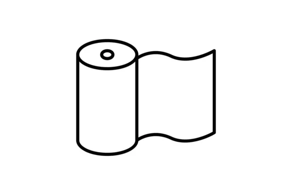 ファブリックロールアイコン 織物と縫製に関連するアイコン ラインアイコンスタイル 編集可能なシンプルなベクトルデザイン — ストックベクタ