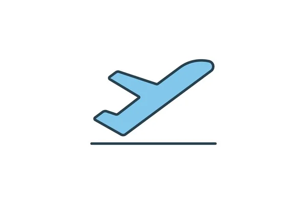 Takeoff Icon Airplane Icon Related Departure Airport Suitable Web Site — Stock Vector