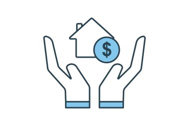 Varlık simgesi. Yatırımlar ve finansal kavramlarla ilgili bir ikon. Düz çizgi simgesi tarzı. Basit vektör tasarımı düzenlenebilir