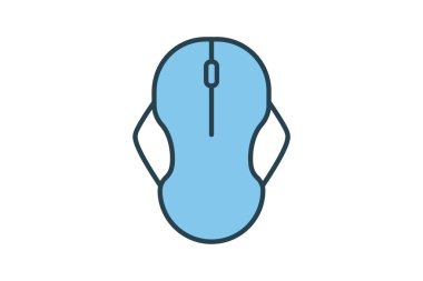 Bilgisayar faresi simgesi. Aygıtla ilgili simge, bilgisayar teknolojisi. Düz çizgi simgesi tarzı. Basit vektör tasarımı düzenlenebilir