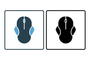 Bilgisayar faresi simgesi. Aygıtla ilgili simge, bilgisayar teknolojisi. Katı simge stili. Basit vektör tasarımı düzenlenebilir