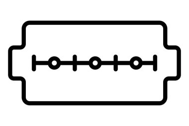 Tıraş bıçağı ikonu. Tıraş ve tımarla ilgili bir ikon. çizgi simgesi tarzı. element illüstrasyonu