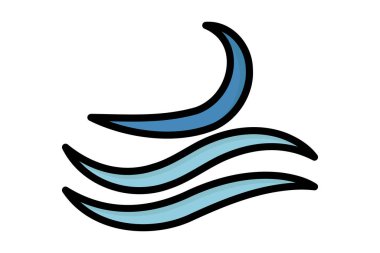 Rüzgar simgesi. Araçlarla ilgili simge. Renkli taslak simge biçimi. hizmetler elementler vektör illüstrasyonu