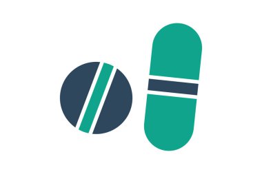 Vitamin ikonu. Besin değeri ile ilgili ikon, bağışıklık desteği. Katı ikon tarzı. Beslenme elemanları vektör illüstrasyonu