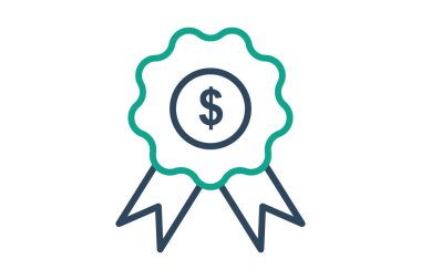 Ödül ikonu. Kutlamak için ikon akraba. çizgi simgesi tarzı. iş ögeleri vektör illüstrasyonu