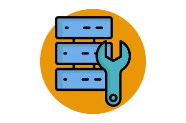 Veri mühendisliği renkli taslak simgesi. Teknolojiyle ilgili bir ikon. veri analiz ögeleri vektör illüstrasyonu