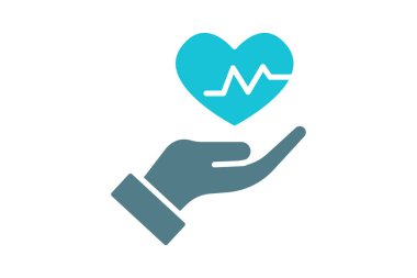 Sağlık ikonu. Katı ikon tarzı. Sıhhiyeyle ilgili bir ikon. sağlık elemanları vektör illüstrasyonu