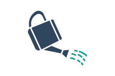 Su kutusu ikonu. Katı ikon tarzı. Bahçıvanlıkla ilgili bir ikon. Bahçe araçları element vektör illüstrasyonu