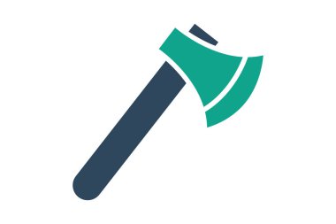 Balta simgesi. Katı ikon tarzı. Bahçıvanlıkla ilgili bir ikon. Bahçe araçları element vektör illüstrasyonu