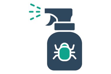 Böcek ilacı ikonu. Katı ikon tarzı. Bahçıvanlıkla ilgili bir ikon. Bahçe araçları element vektör illüstrasyonu