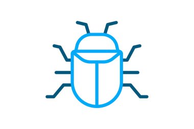 Böcek simgesi. çizgi simgesi tarzı. Bilgi İşlem ile ilgili simge. IT mimari unsurları vektör illüstrasyonu