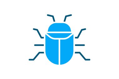 Böcek simgesi. Katı ikon tarzı. Bilgi İşlem ile ilgili simge. IT mimari unsurları vektör illüstrasyonu