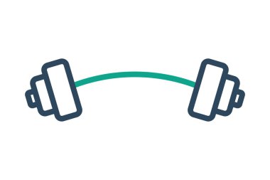 Halter ikonu. çizgi simgesi tarzı. Spor salonu ve fitness ile ilgili bir ikon. spor elemanları vektör illüstrasyonu